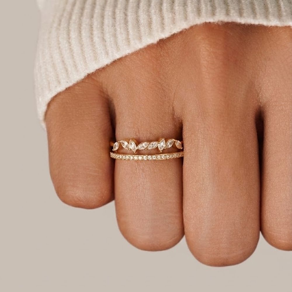 Gold Mia Crystal Ring