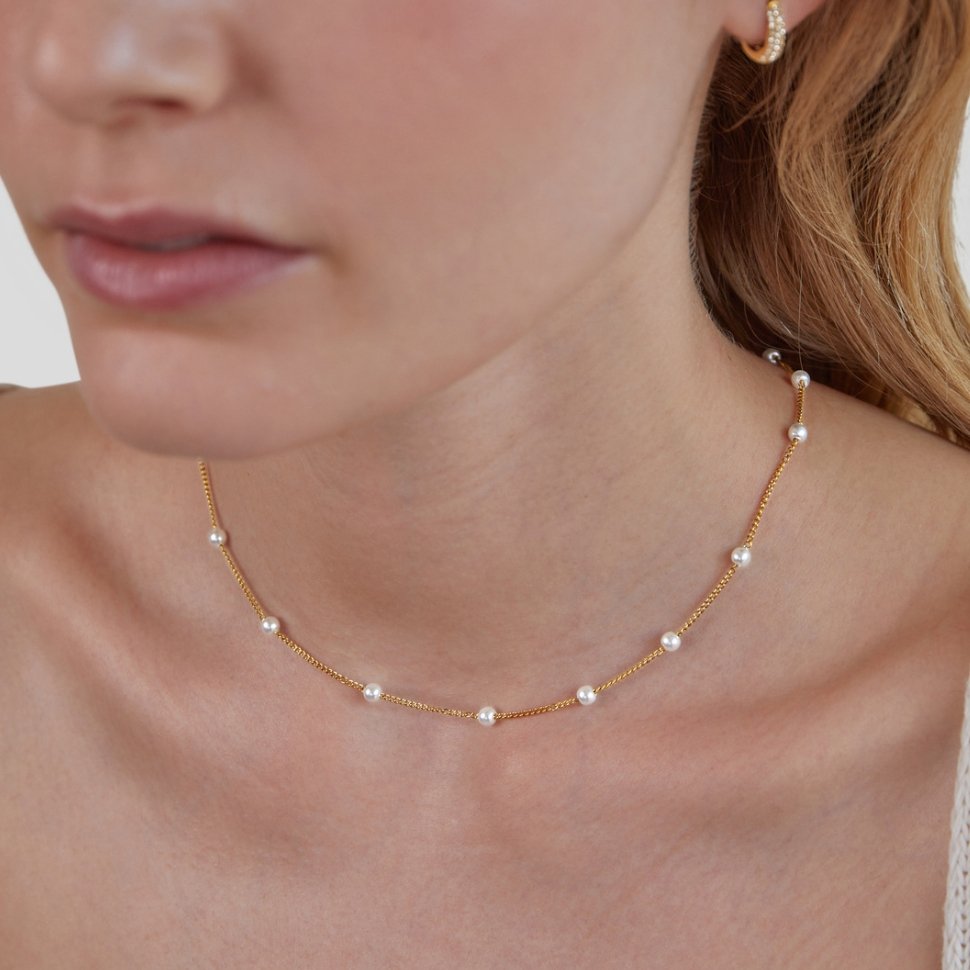 Nura Pearl Gold Necklace